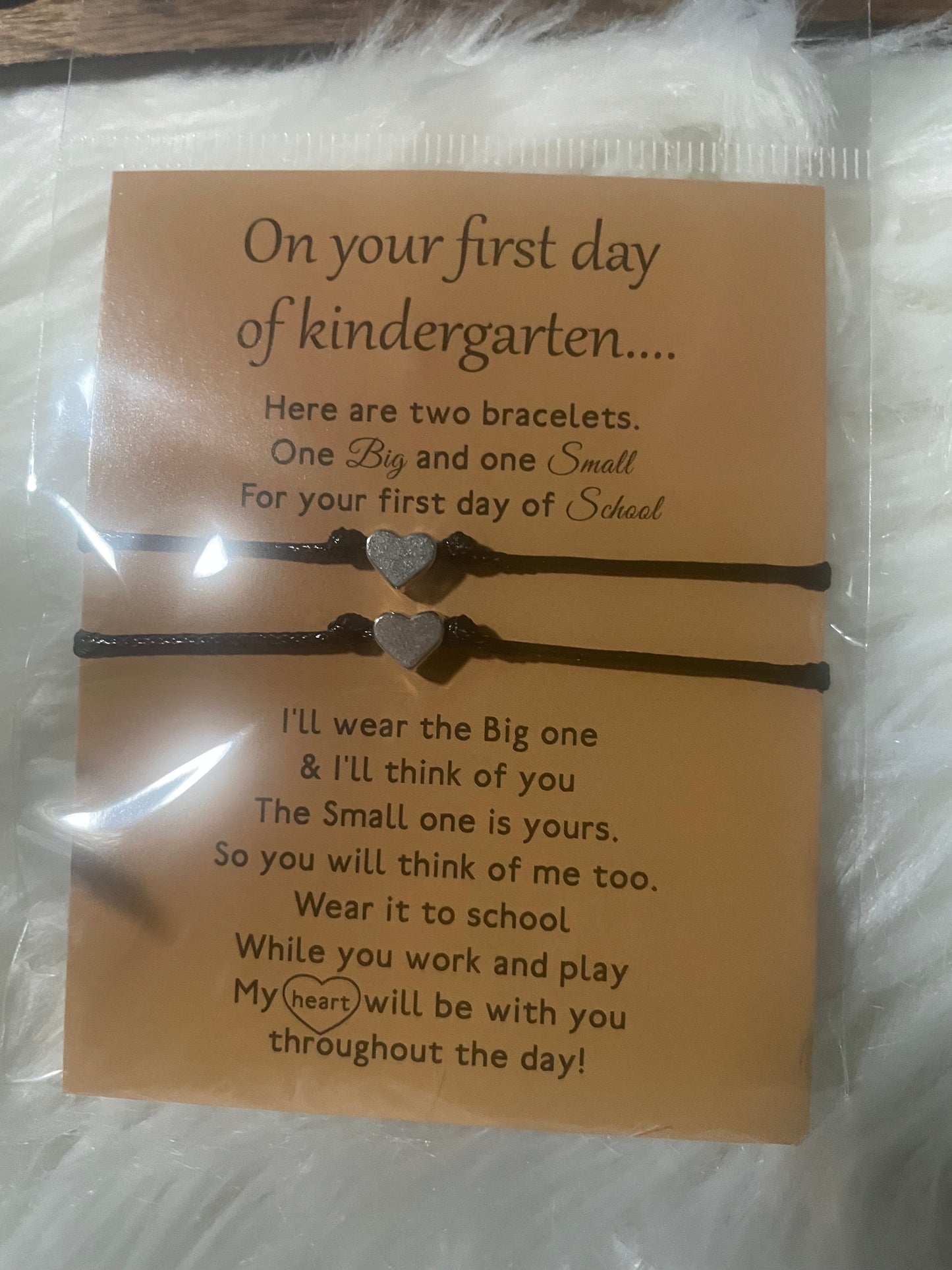 Kindergarten bracelet black heart