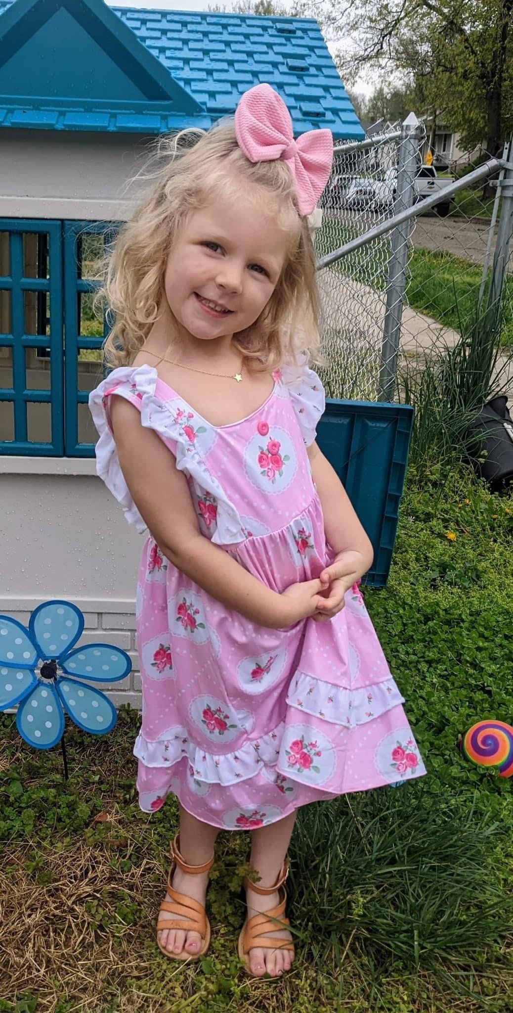 Light Pink Floral Dress