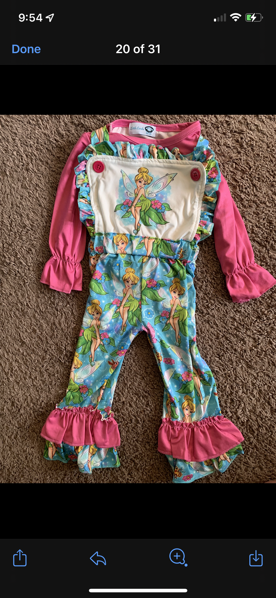 tinker bell overall