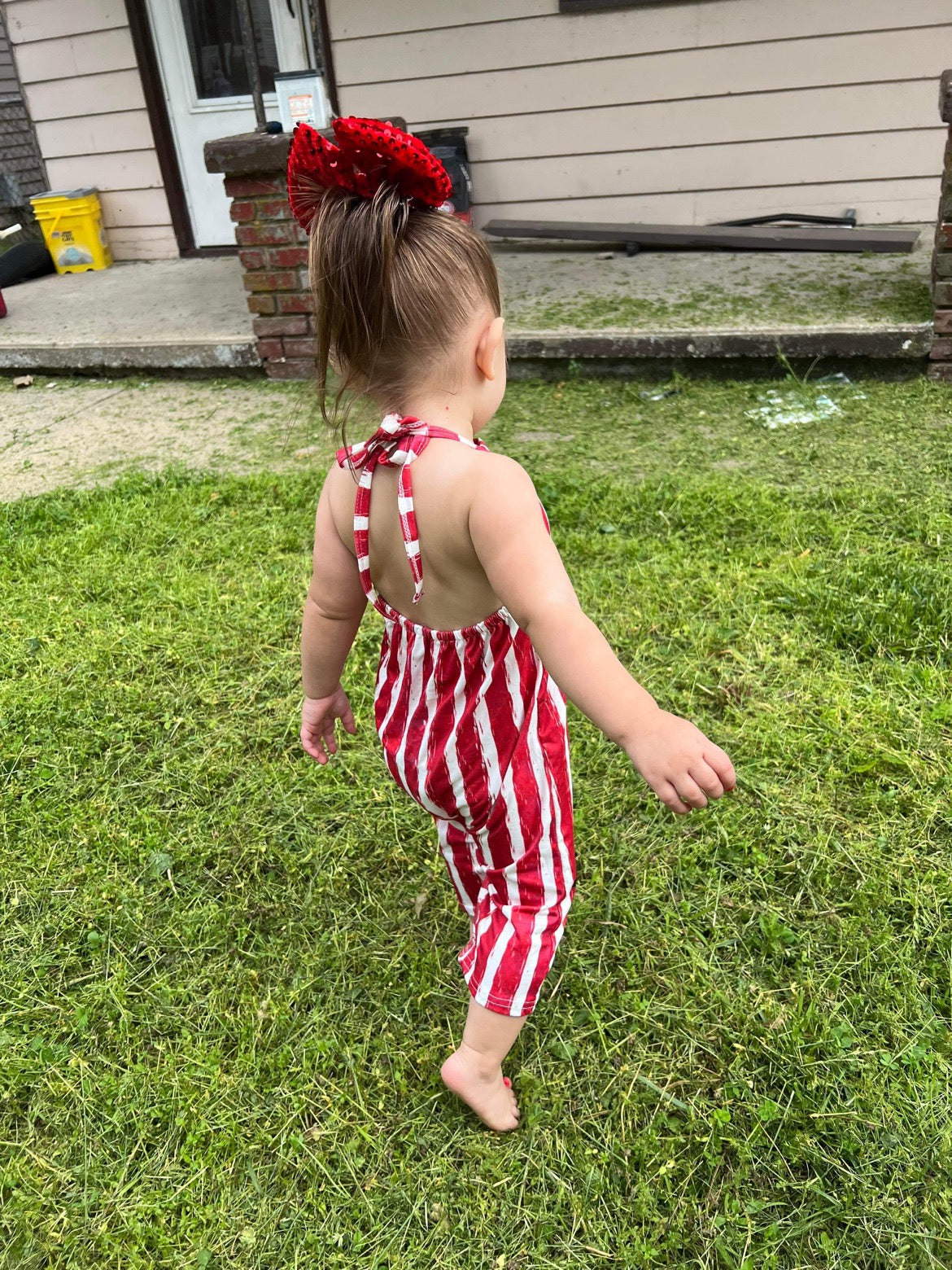 Girls 4th July Romper