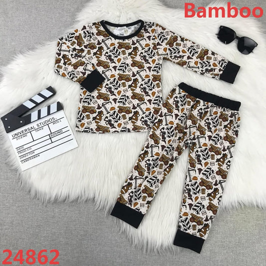 October2025preorder-construction truck pajama Bamboo