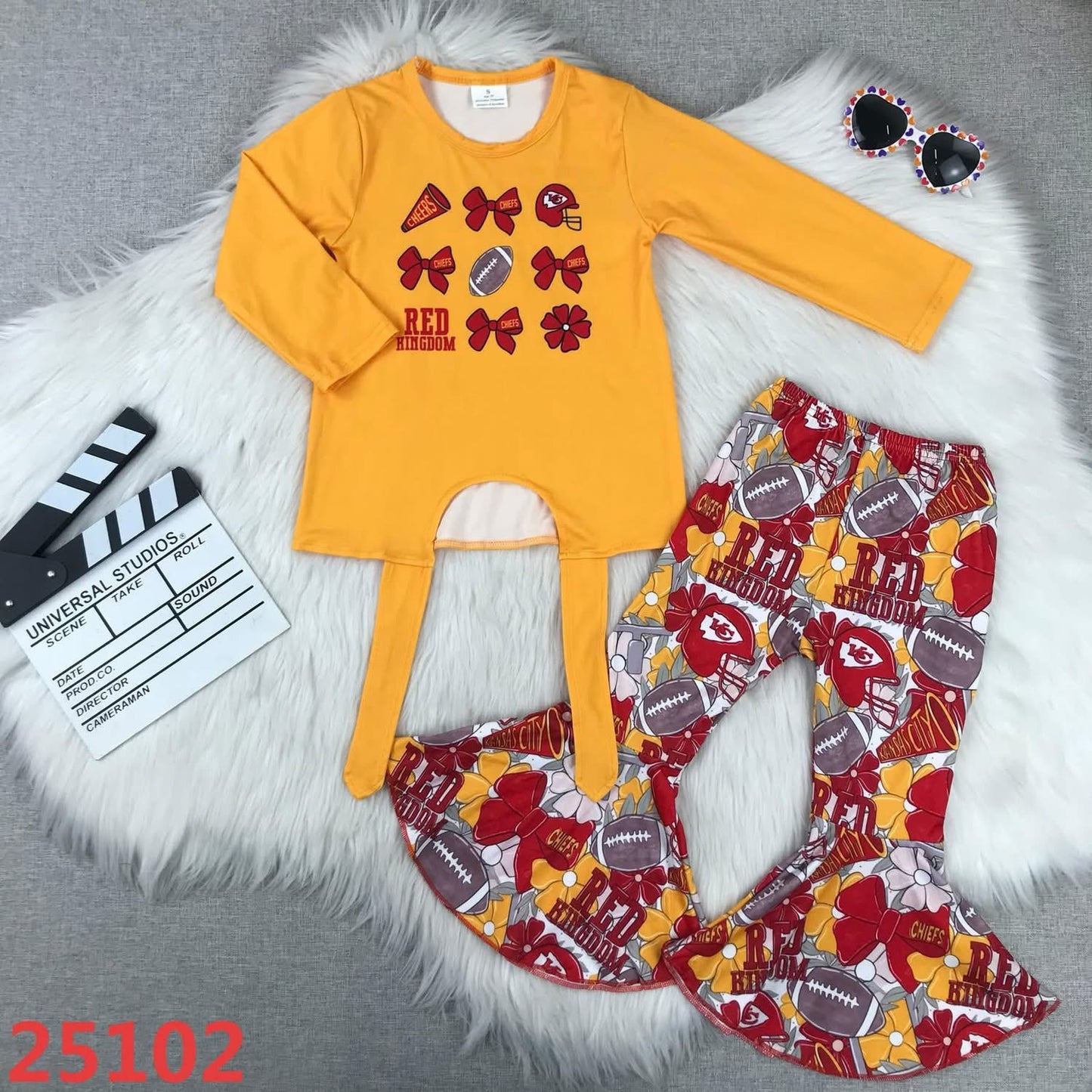 October2025preorder-chiefs and bows bell with yellow shirt