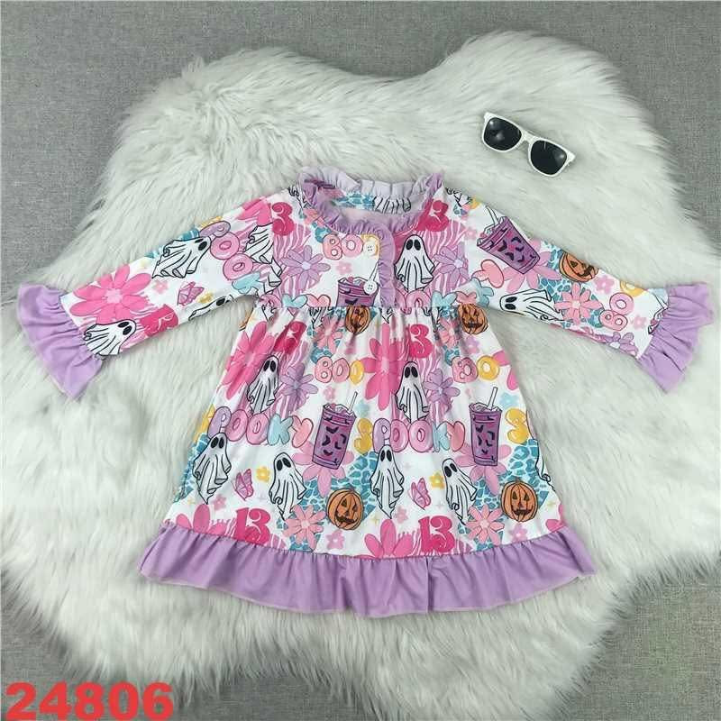 October2025preorder-cute ghost dress with purple trim