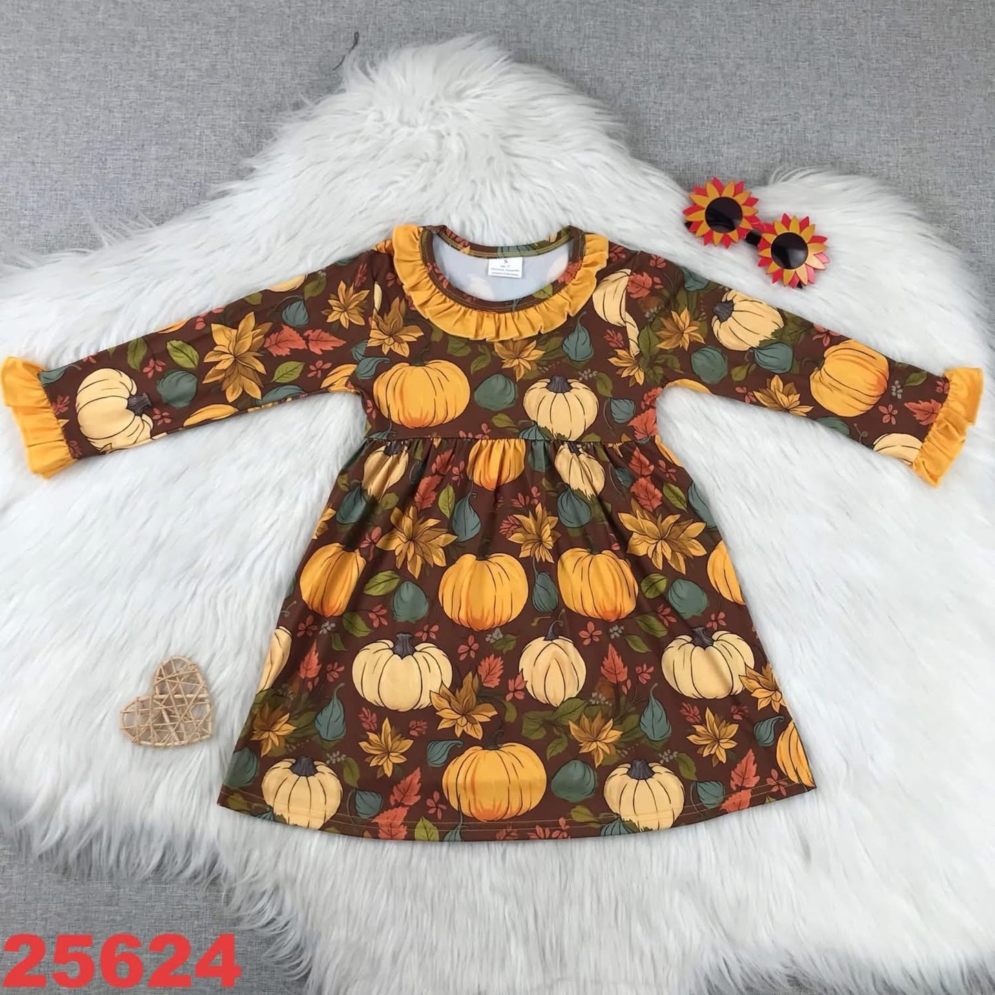 October2025preorder-pumpkin dress with orange trim