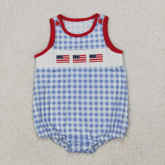 AR march 2026 preorder-blue American flag romper