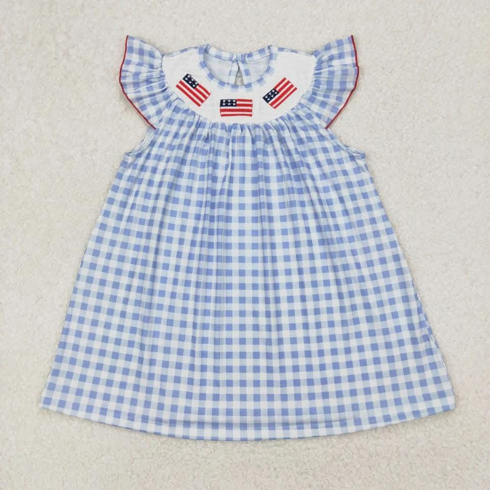 AR march 2026 preorder-blue American flag dress