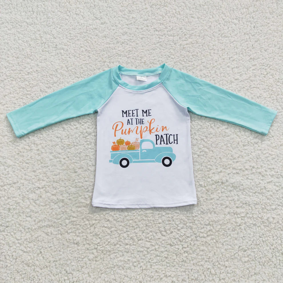 AR thanksgiving flash sale -pumpkin patch blue shirt