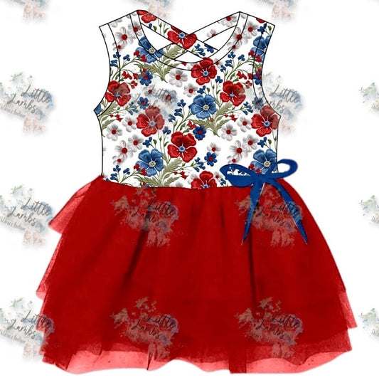LL 4th July Custom-4th flower dress