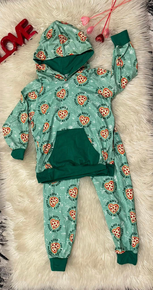 LL Vday Custom - Pizza Heart Hoodie RTS
