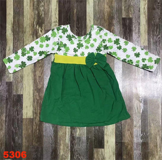 Lucky Green Bow Dress *PREORDER*