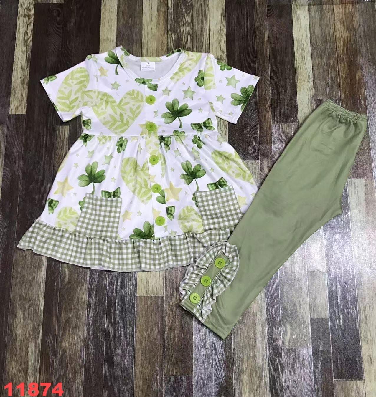 Green Gingham Clover Set *PREORDER*