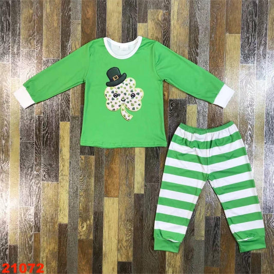 Lucky Clover Hat Striped PJ's *PREORDER*