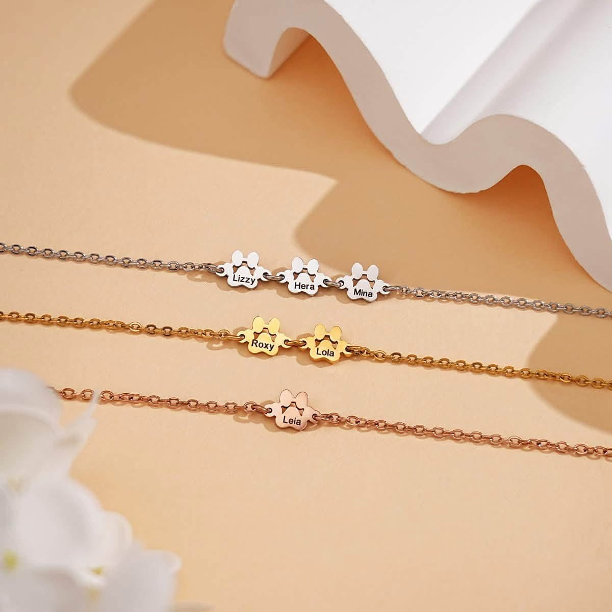 Forever -closing-Oct 10-paw necklace and bracelet