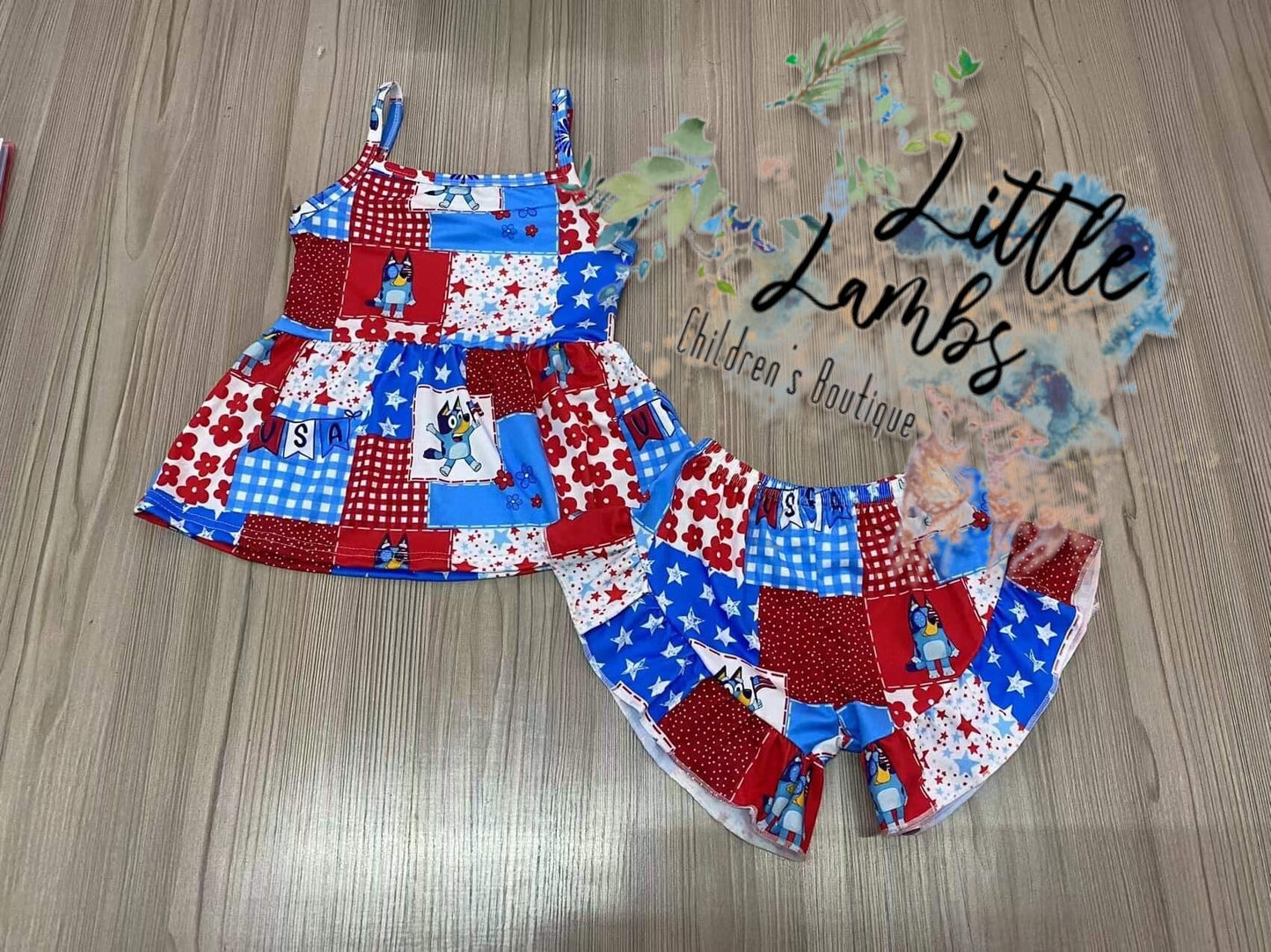 LL custom bluey patch outfit