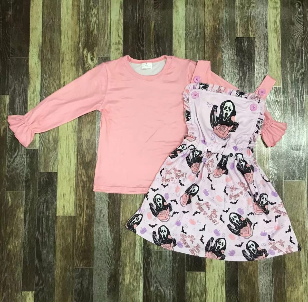 September-preorder-2025-scary face pink dress with shirt