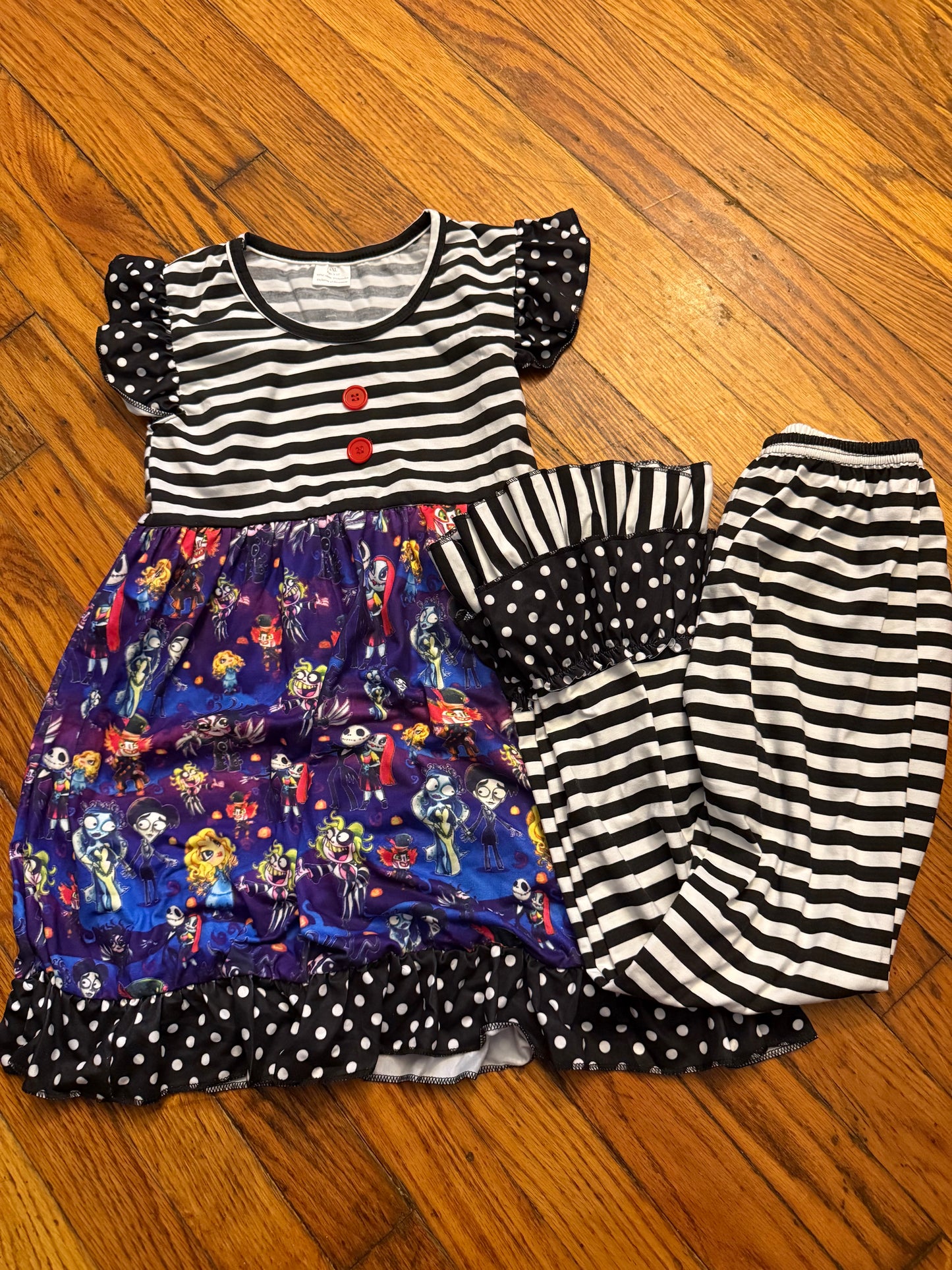 Halloweenlive2025-NBC dress with stripe pants