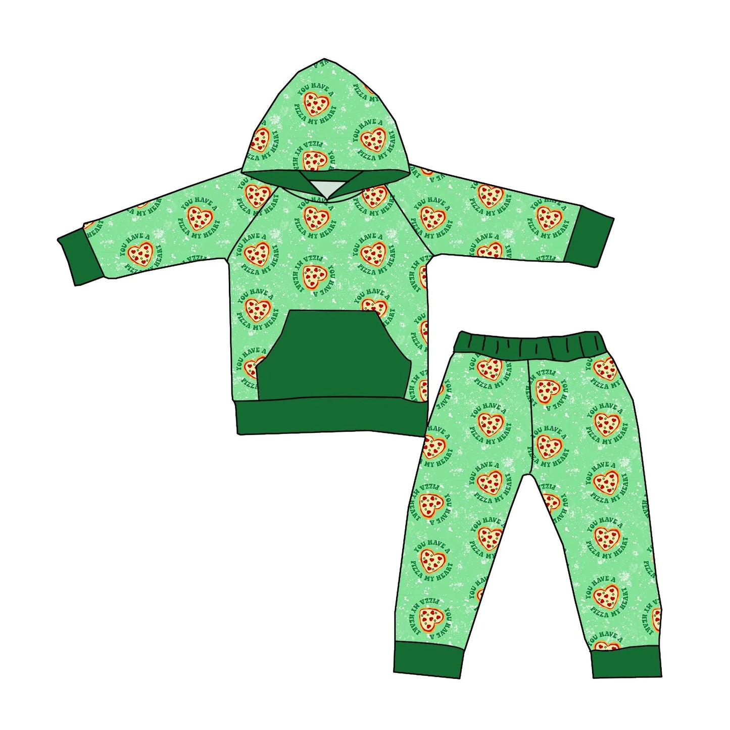 LL Valentin's custom 2024- pizza hoodie set