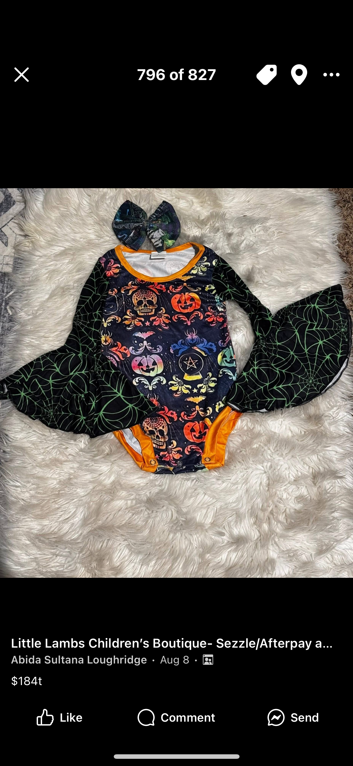 Halloweenlive2025-Halloween romper with wide sleeves