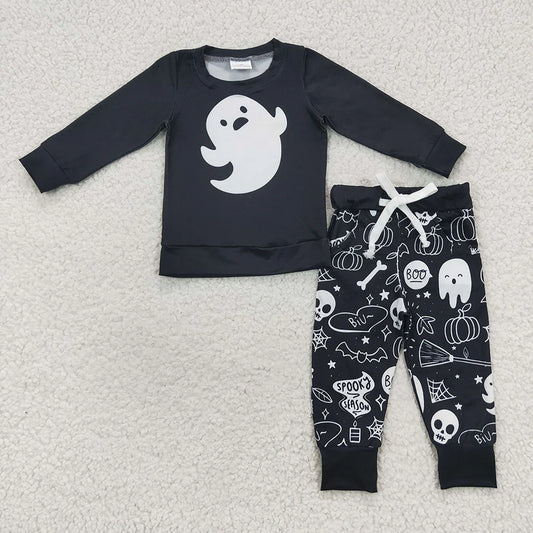 September-preorder-2025-Aier-Black ghost shirt with pants