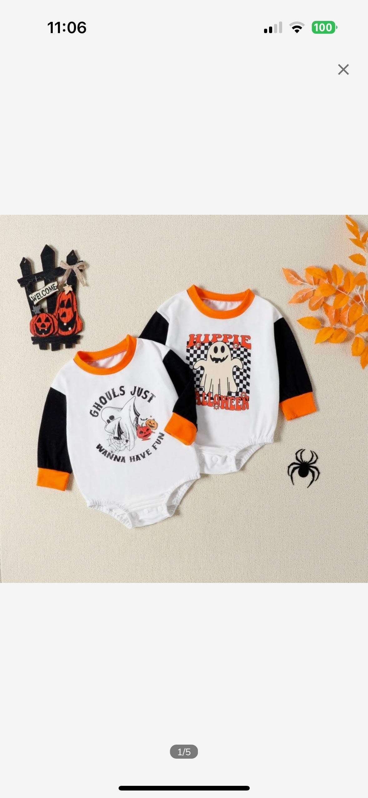 Orange Black Bubble Rompers