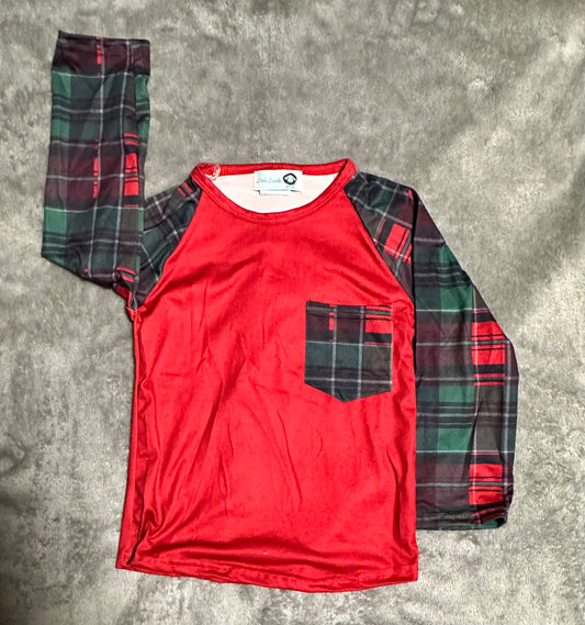 LL custom- Christmas plaid shirt