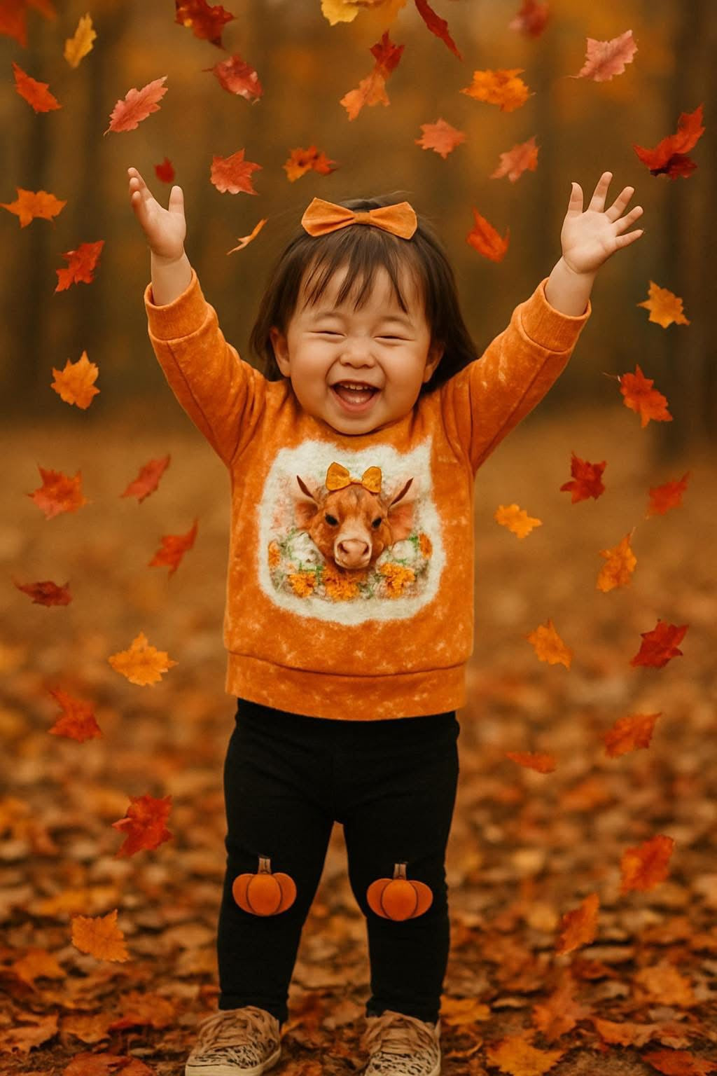 Thanksgivingcustom2025-cow shirt with leggings