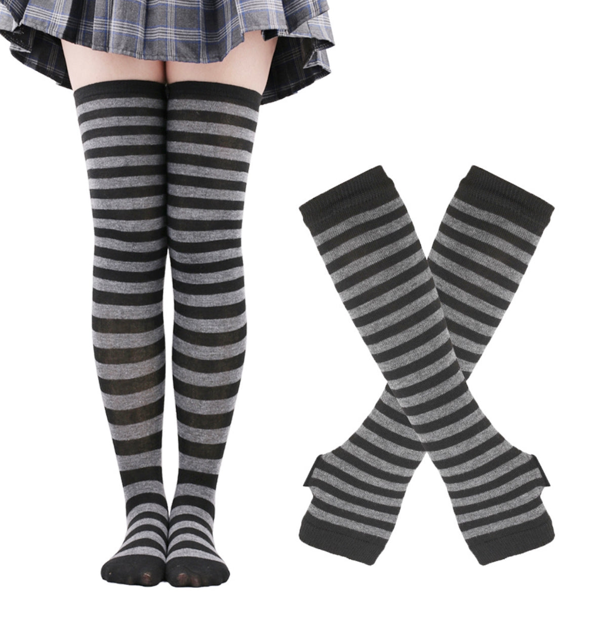 Long socks and glove