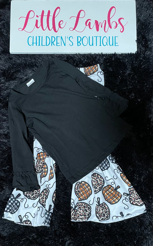 Black Shirt with Pumpkin Pants