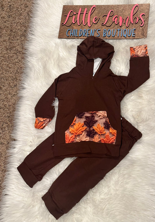 LL RTS thanksgiving custom-leave hoodie set