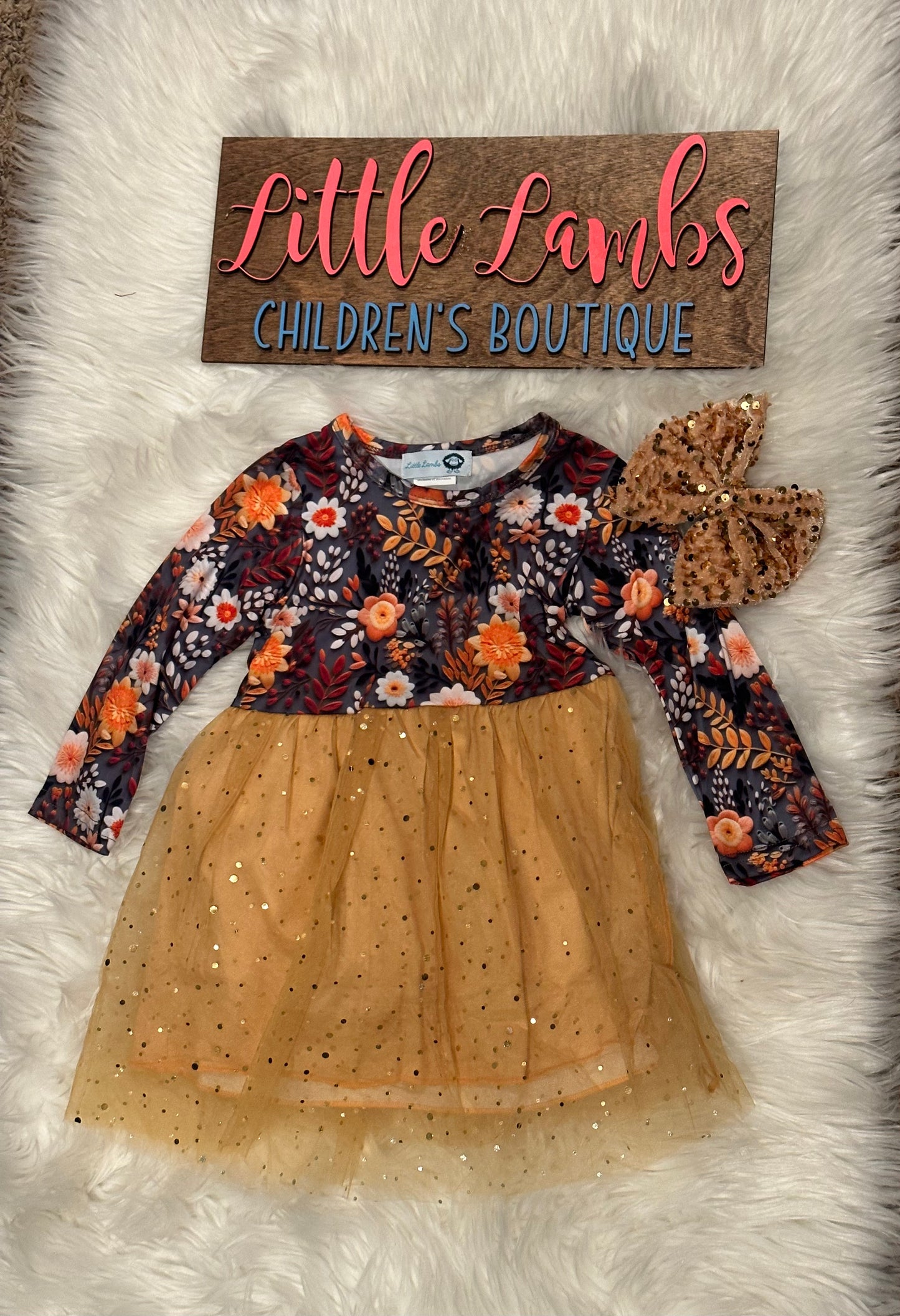LL RTS thanksgiving custom-3D flower dress