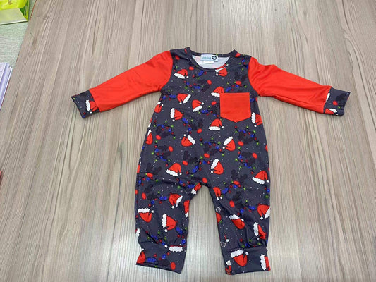 LL custom- Christmas Hat boy romper
