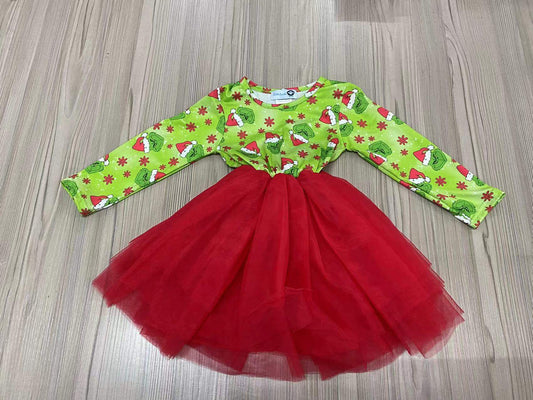 LL custom- green mean one tulle dress