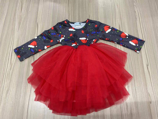 LL custom- Santa hat tulle dress