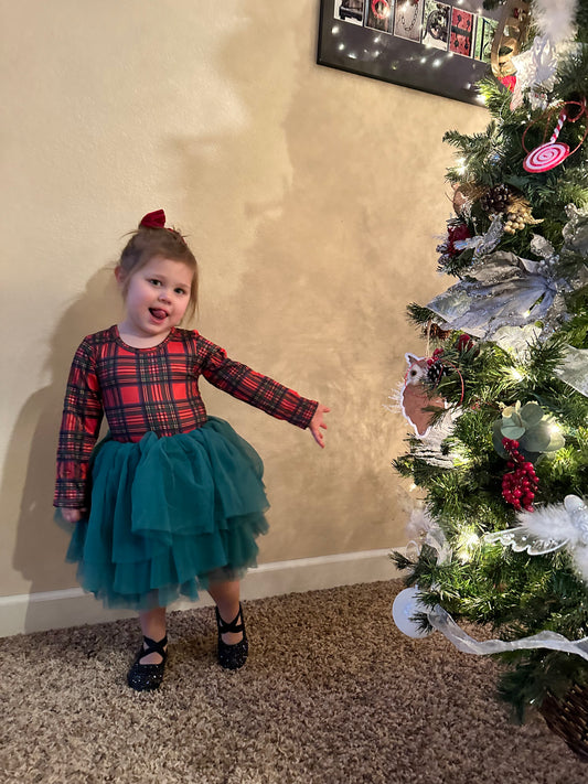 LL custom- Christmas plaid dress