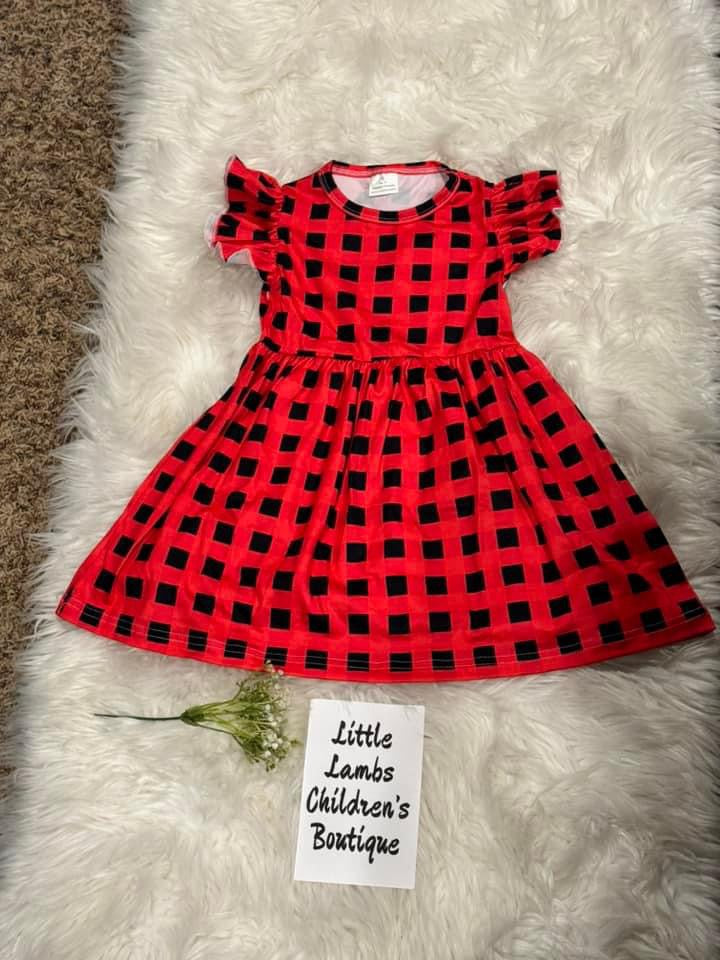 Red plaid dress 2t