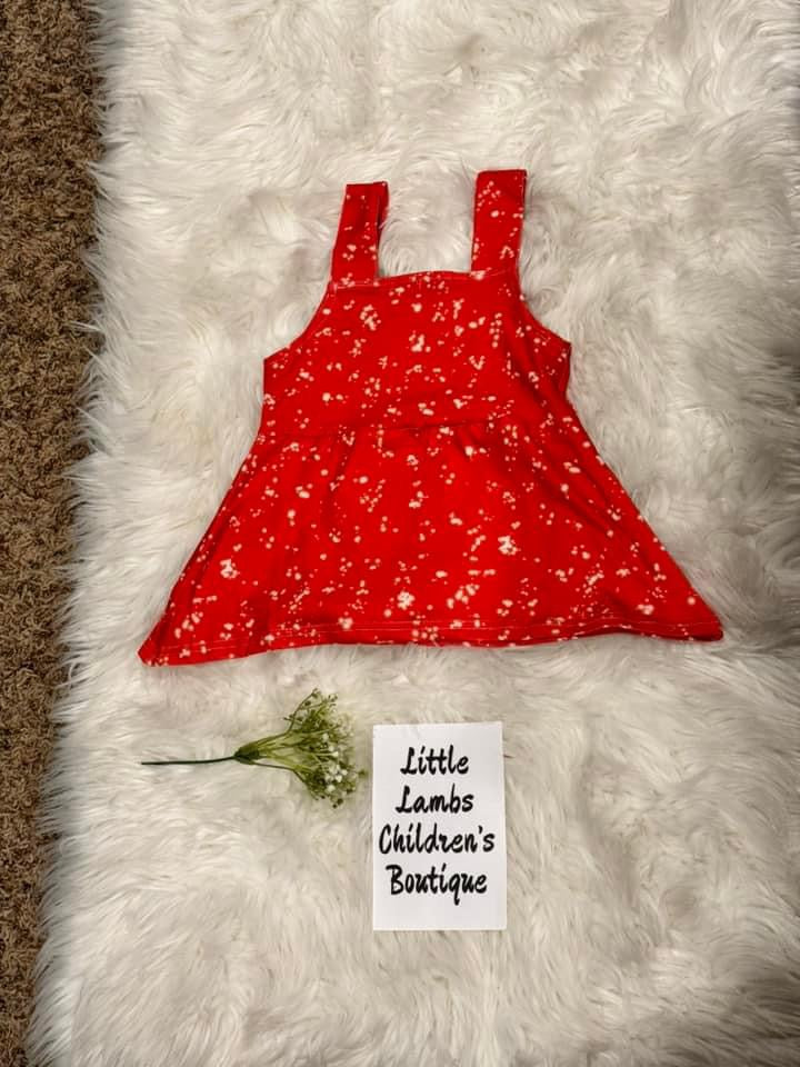 Peplum top red