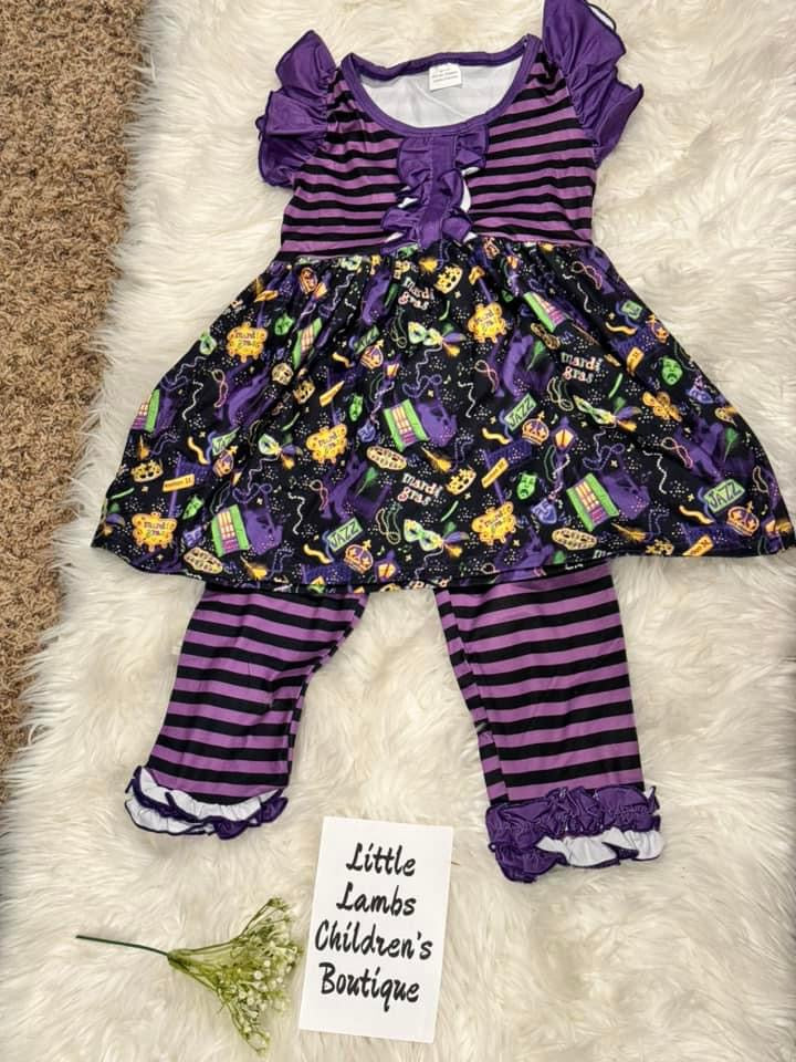Mardi Gras pant set
