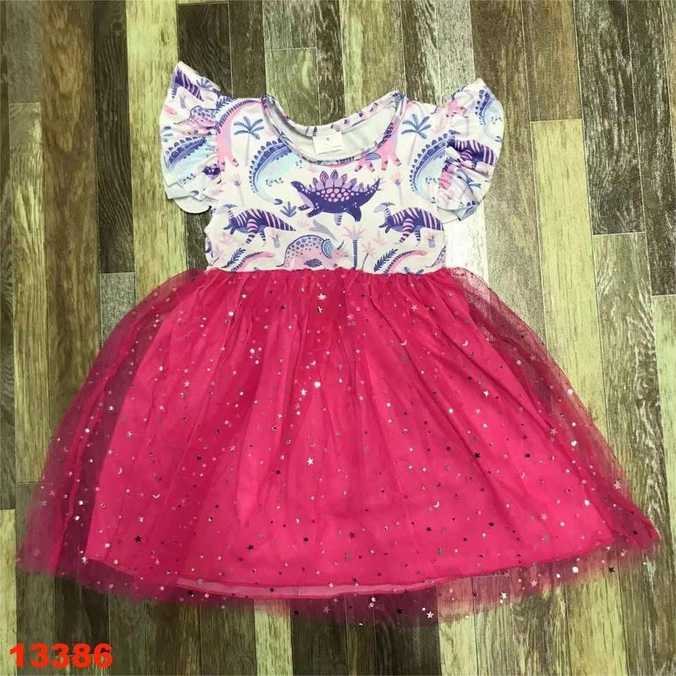 September-preorder-2025-clearance-Dinasour with tulle dress