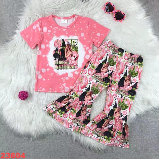 September-preorder-2025-clearance-pink wicked shirt with printed bells