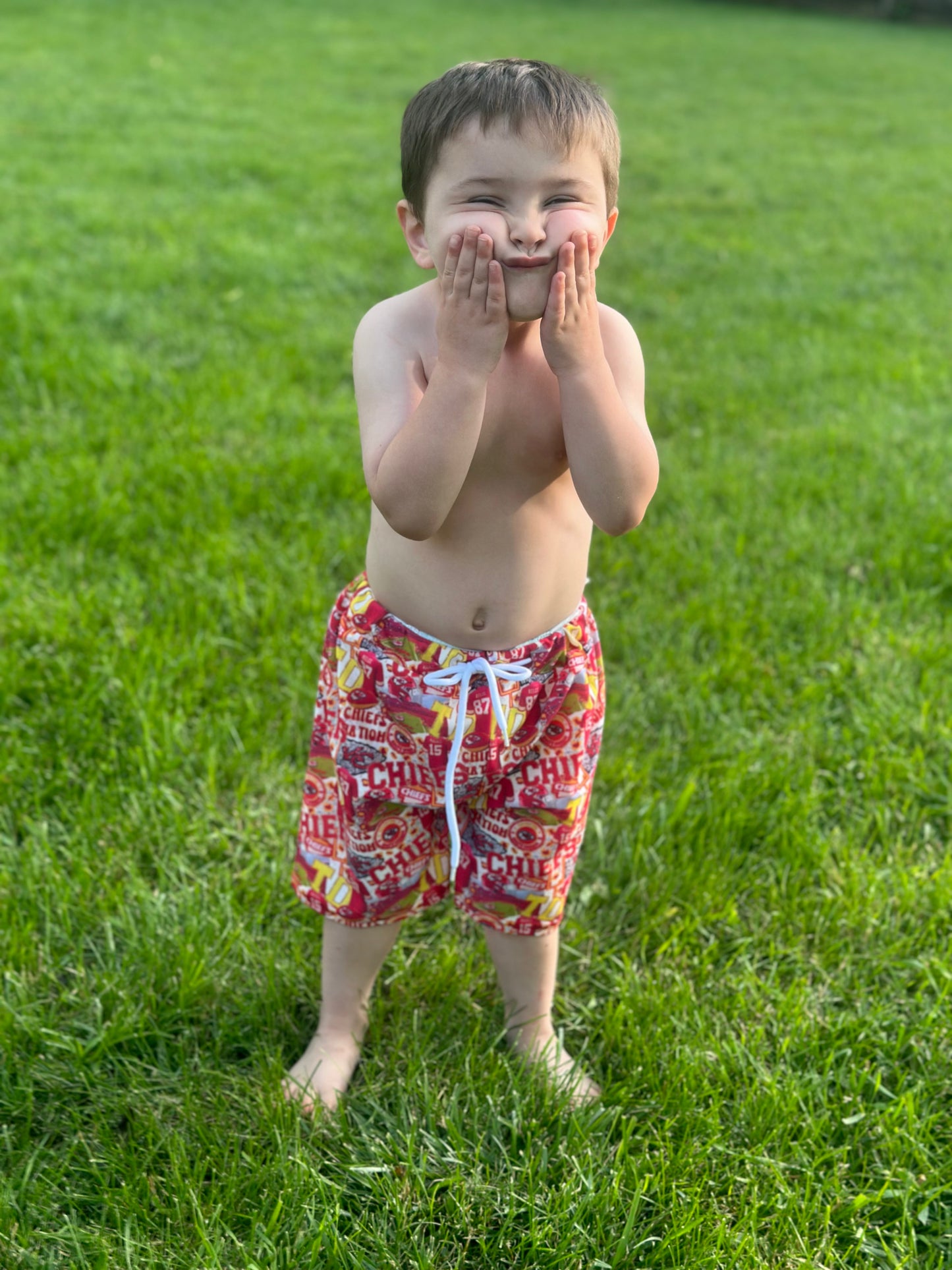 LL custom-chiefs swim trumk