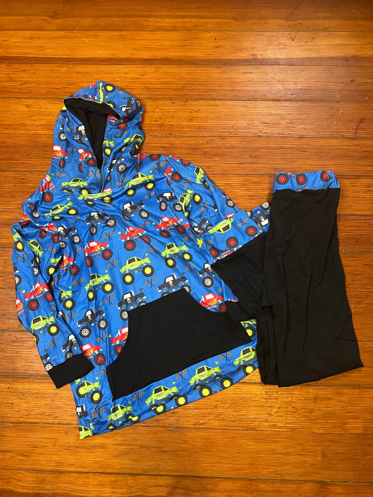 Two-Can Monster Truck Hoodie Set