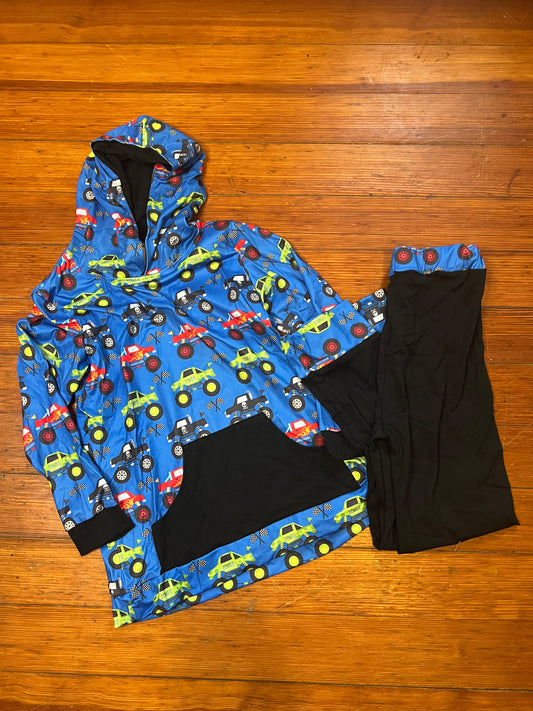 Two-Can Monster Truck Hoodie Set