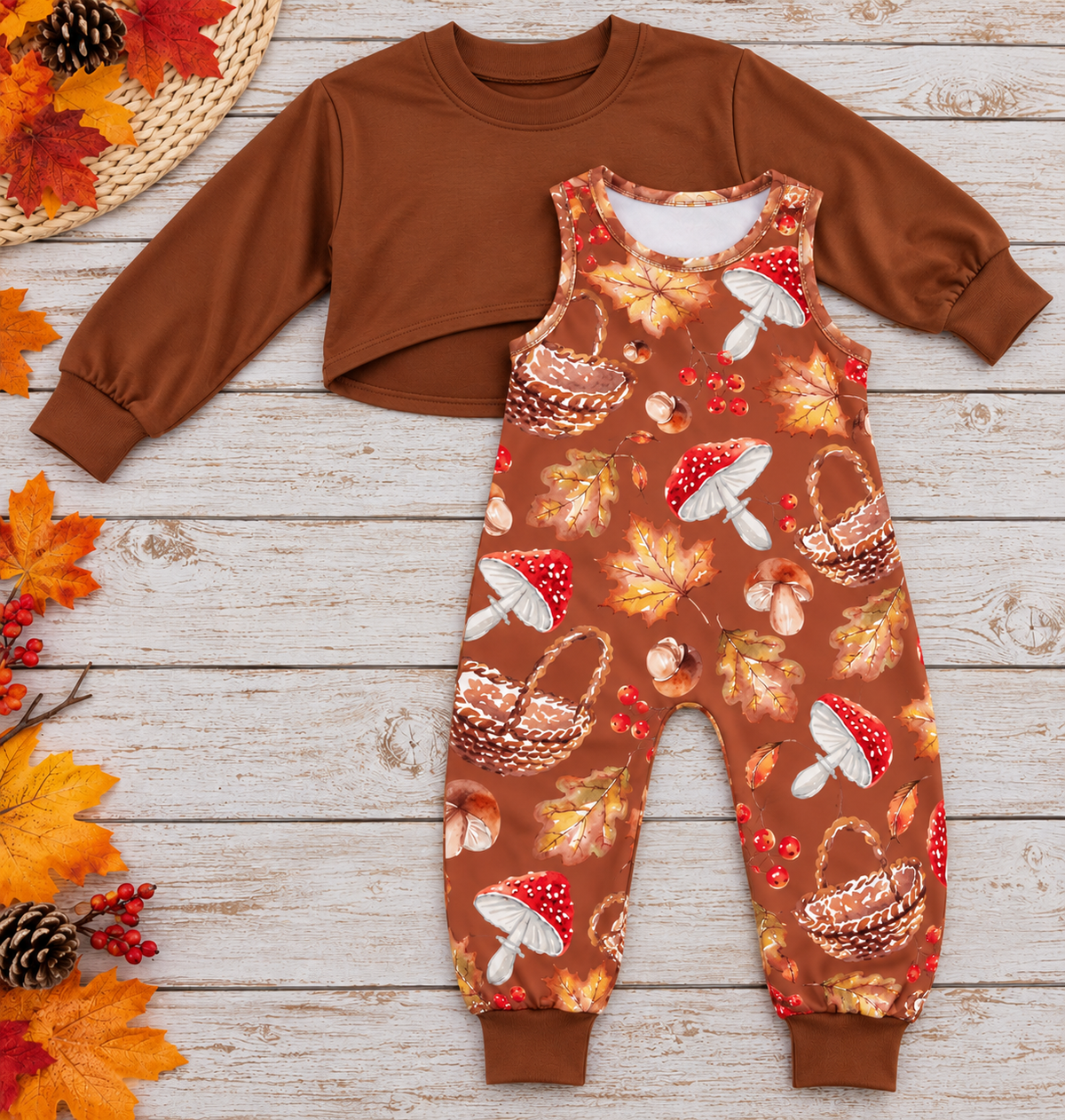 Fall/Thanksgiving Custom 2026-Ollie romper with honey top