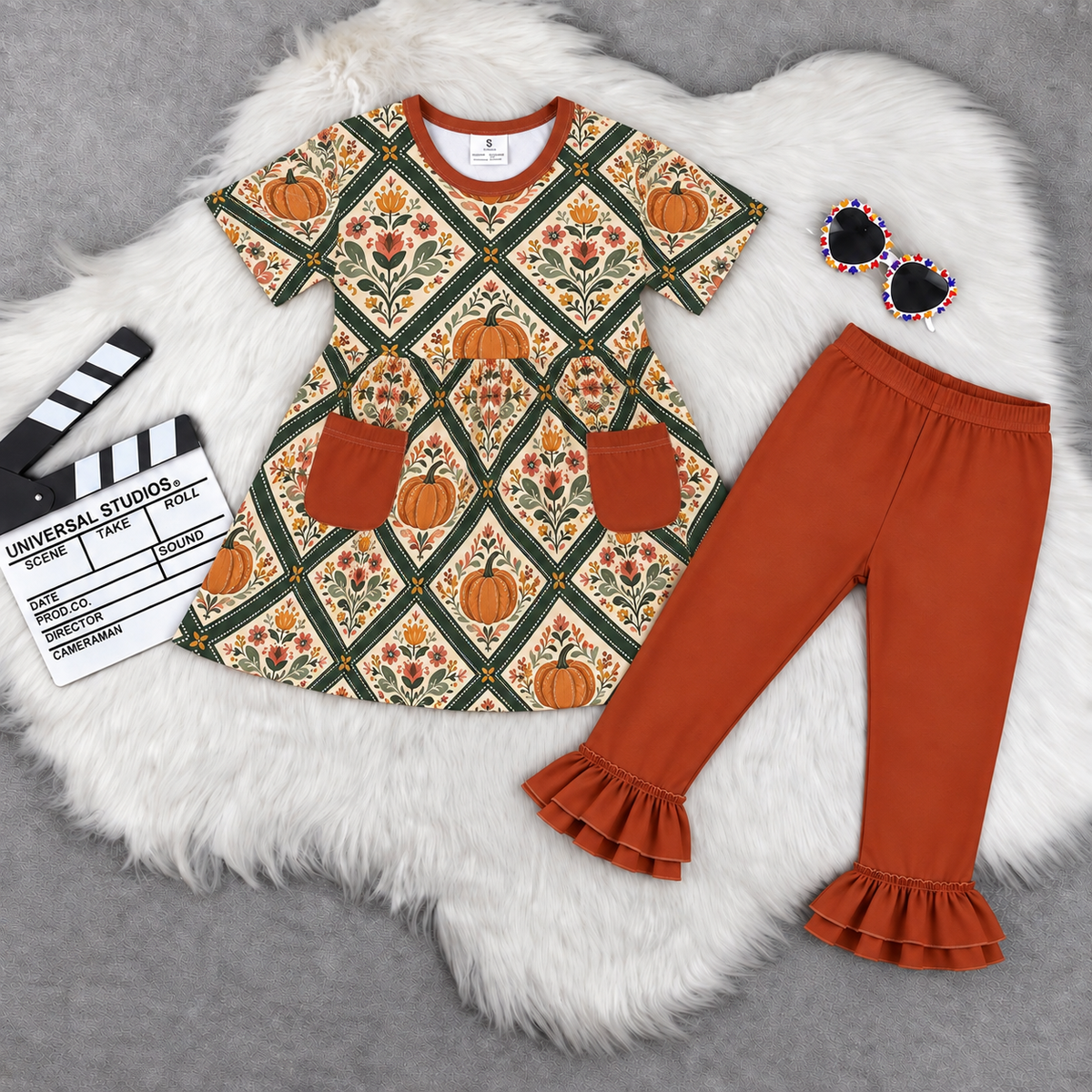 Fall/Thanksgiving Custom 2026-dress top with pants