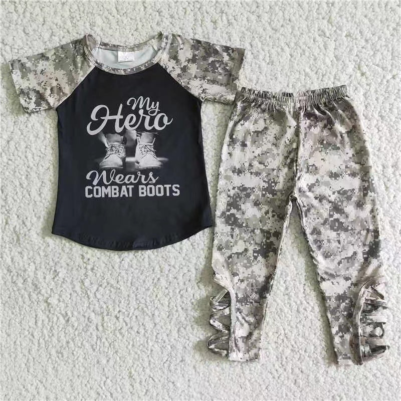 Girls hero wears combat boots