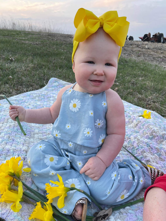 Blue Daisy Romper