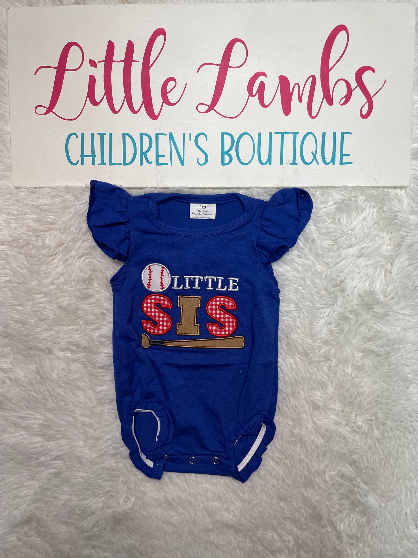 Little Sis Baseball Onesie