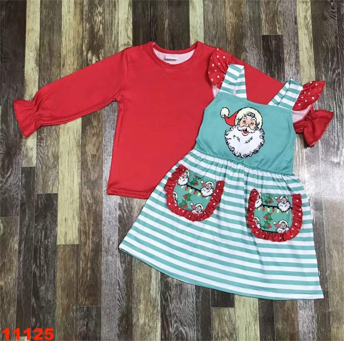 November 2025 preorder- Santa dress with green shirt