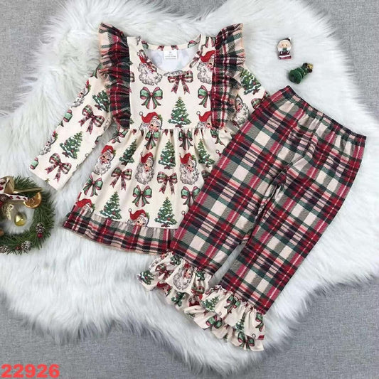 November 2025 preorder- Santa dress with plaid trim and pant