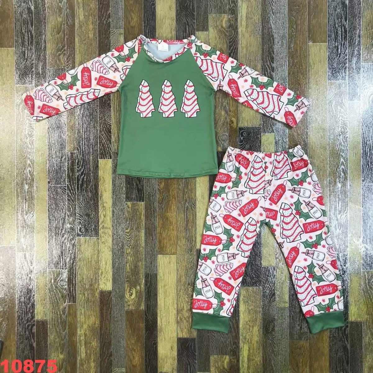 November 2025 preorder- Green Christmas cake tree pajama